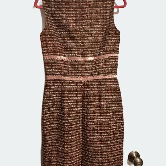 Kay Unger Tweed Y2K A-line Dress. Vintage. Pink. Unique and beautiful. - Picture 2 of 8
